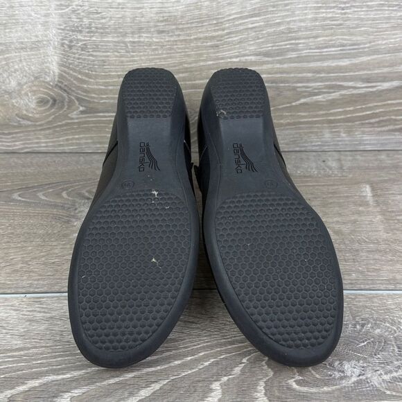 Dansko Fawna Women’s Sz 8.5-9/EU 39 Black Milled Nappa Leather Mary Jane Shoes - Picture 7 of 10